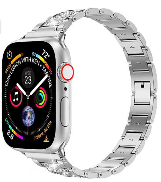 Apple%20Watch%2038mm%20Wiwu%20Three%20Beads%20Set%20Auger%20Metal%20Kordon-Gümüş