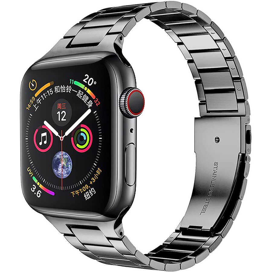 Apple%20Watch%2038mm%20Wiwu%20Ultra%20Thin%20Steel%20Belt%20Three%20Beads%20Metal%20Kordon-Gri