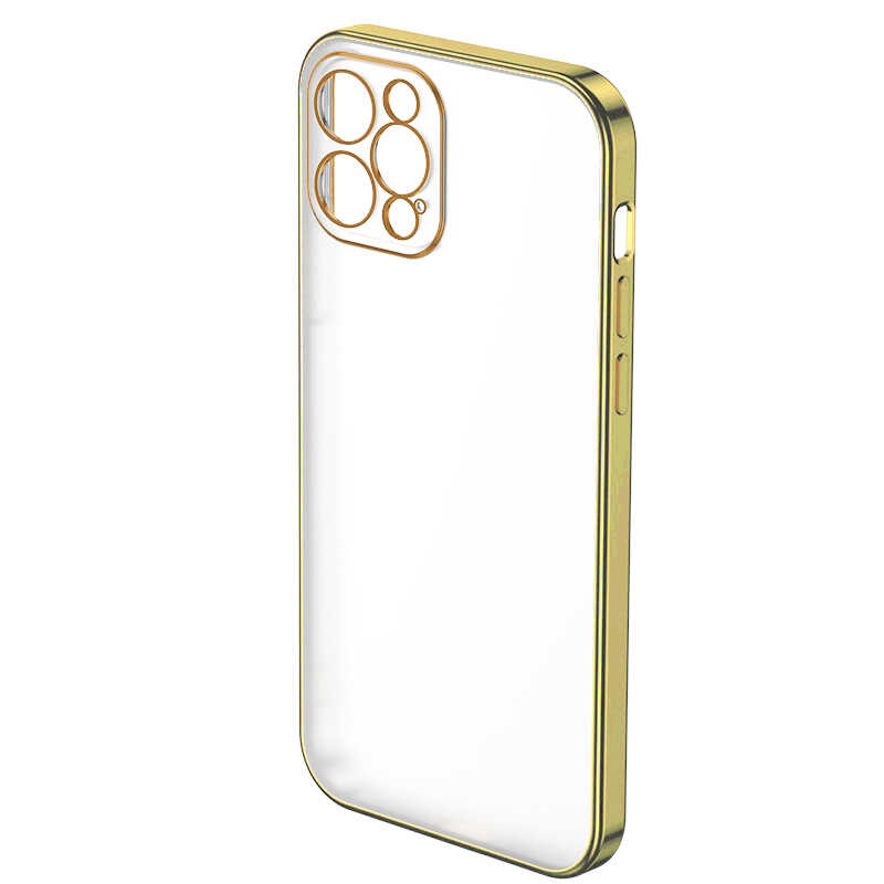 Apple%20iPhone%2012%20Pro%20Benks%20Matte%20Electroplated%20TPU%20Kapak-Gold