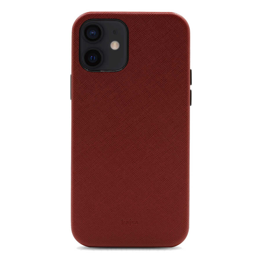 Apple%20iPhone%2012%20Kılıf%20​Kajsa%20Woven%20Kapak-Bordo