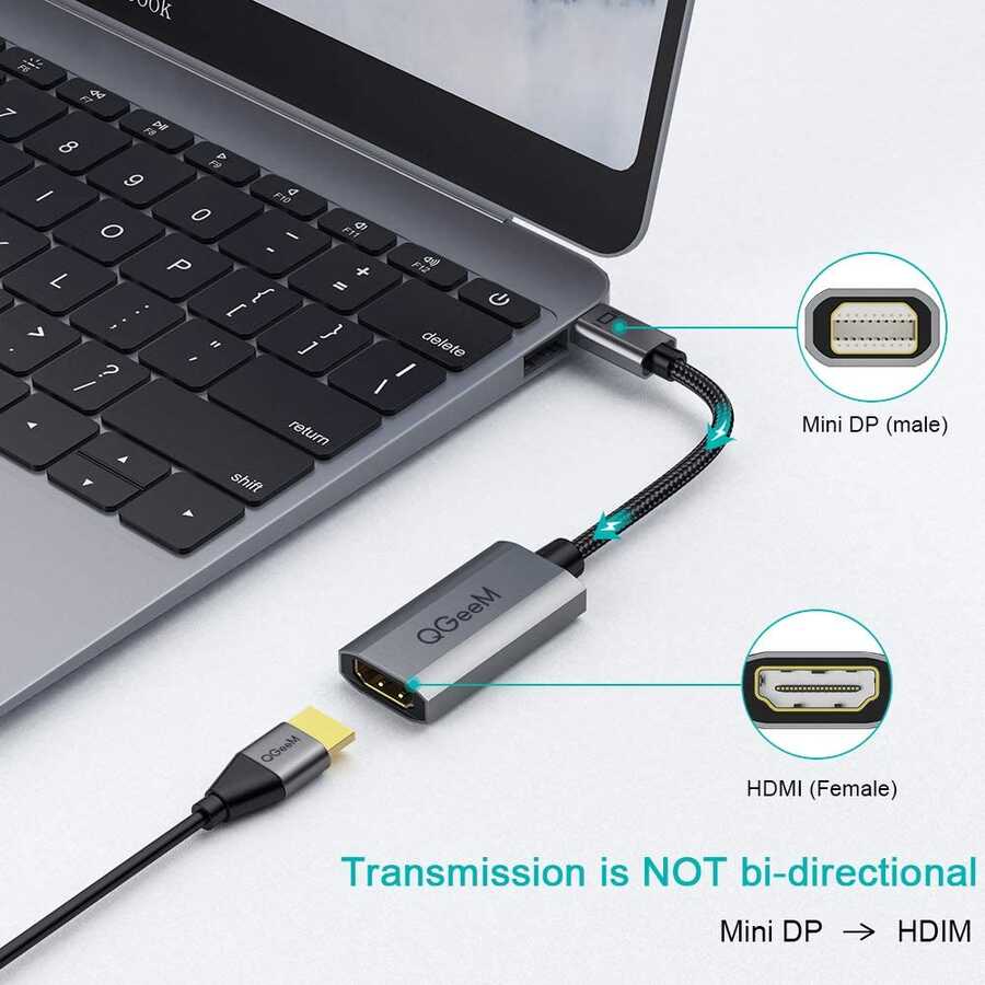 Qgeem%20QG-HD09%20Mini%20Display%20Port%20To%20HDMI%20To%20Dönüştürücü