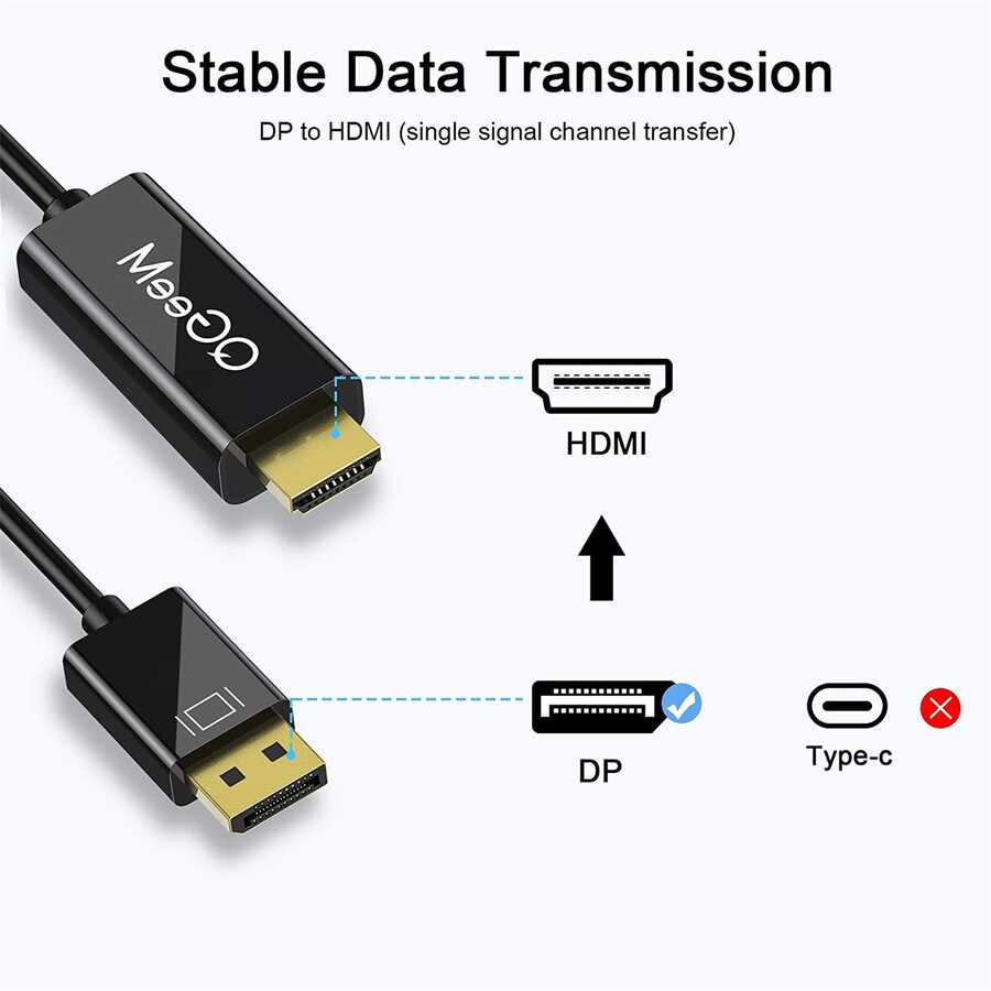 Qgeem%20QG-HD22%20Display%20Port%20To%20HDMI%20Kablo