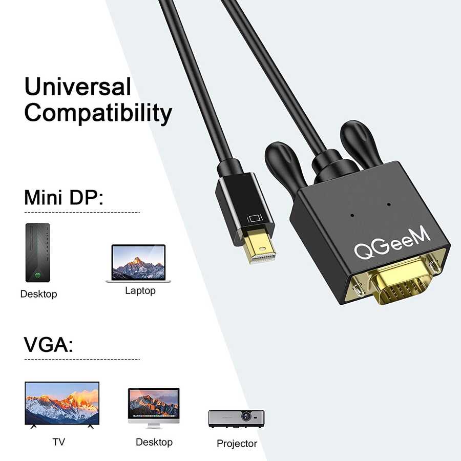 Qgeem%20QG-HD29%20VGA%20To%20Mini%20Display%20Port%20Kablo