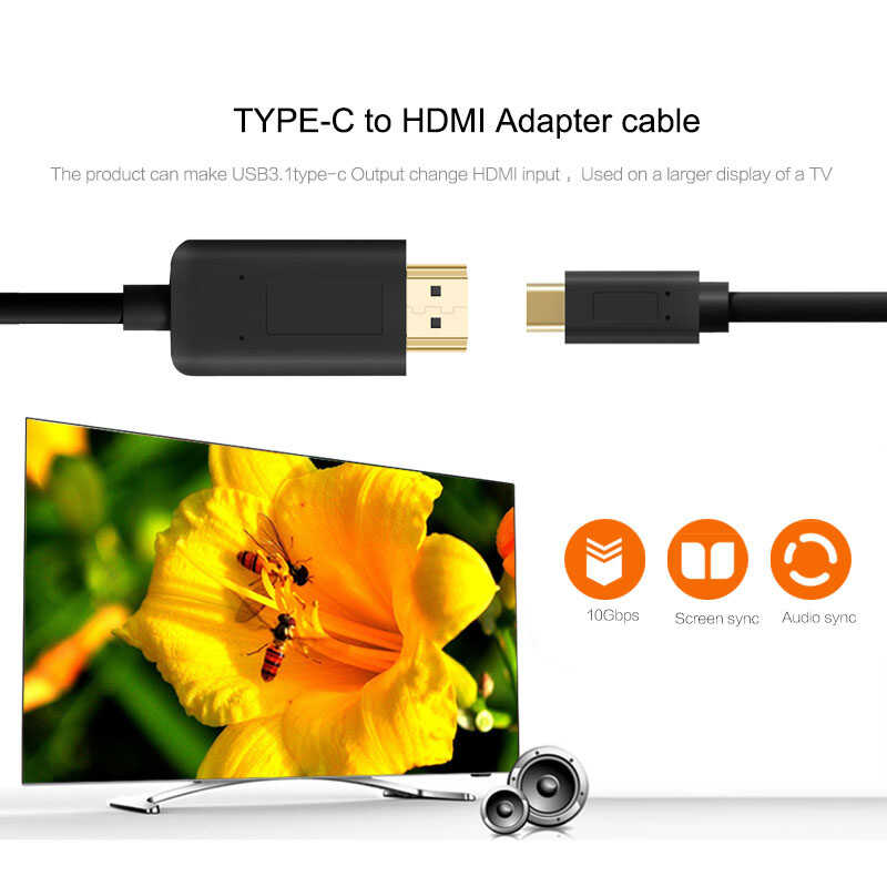 Qgeem%20QG-UA11%20Type-C%20To%20HDMI%20Kablo%201.2M