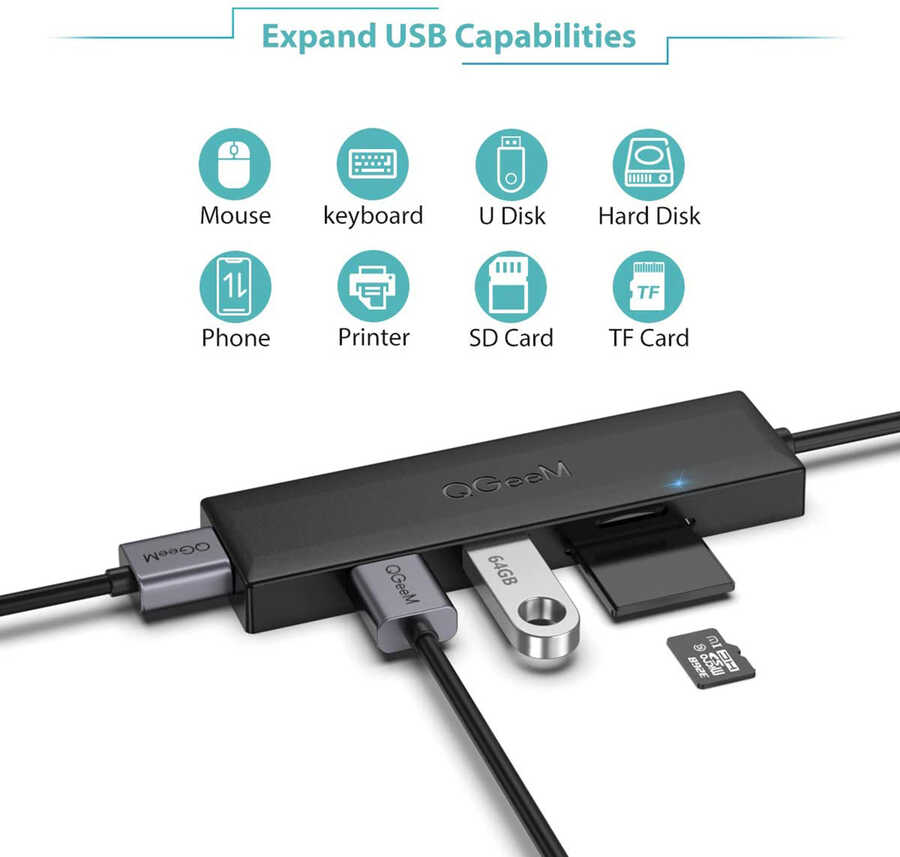 Qgeem%20QG-UH05%20Usb%20Hub%200.2M