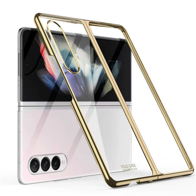 Galaxy%20Z%20Fold%203%20Kılıf%20Zore%20Kıpta%20Kapak-Gold