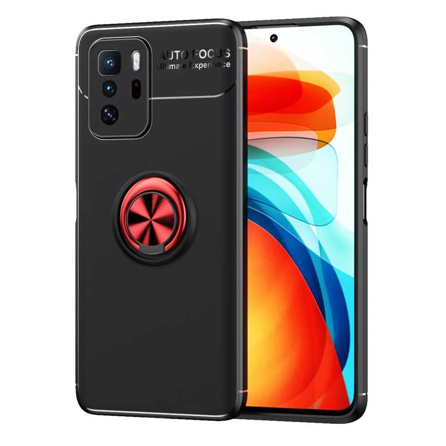 Xiaomi%20Poco%20X3%20GT%20Kılıf%20Zore%20Ravel%20Silikon%20Kapak-Siyah-kırmızı