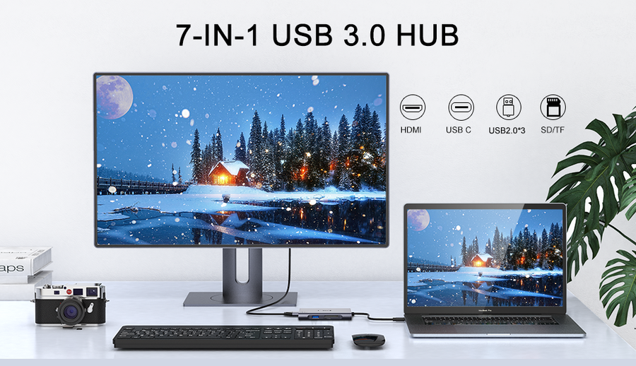 Qgeem%20QG-UH07-A%20Type-C%20Çoğaltıcı%20ve%20Dönüştürücü%20Hub%20Usb%203.0%20HDMI%204K%20SD%20Kart%2085W%205120Mbps