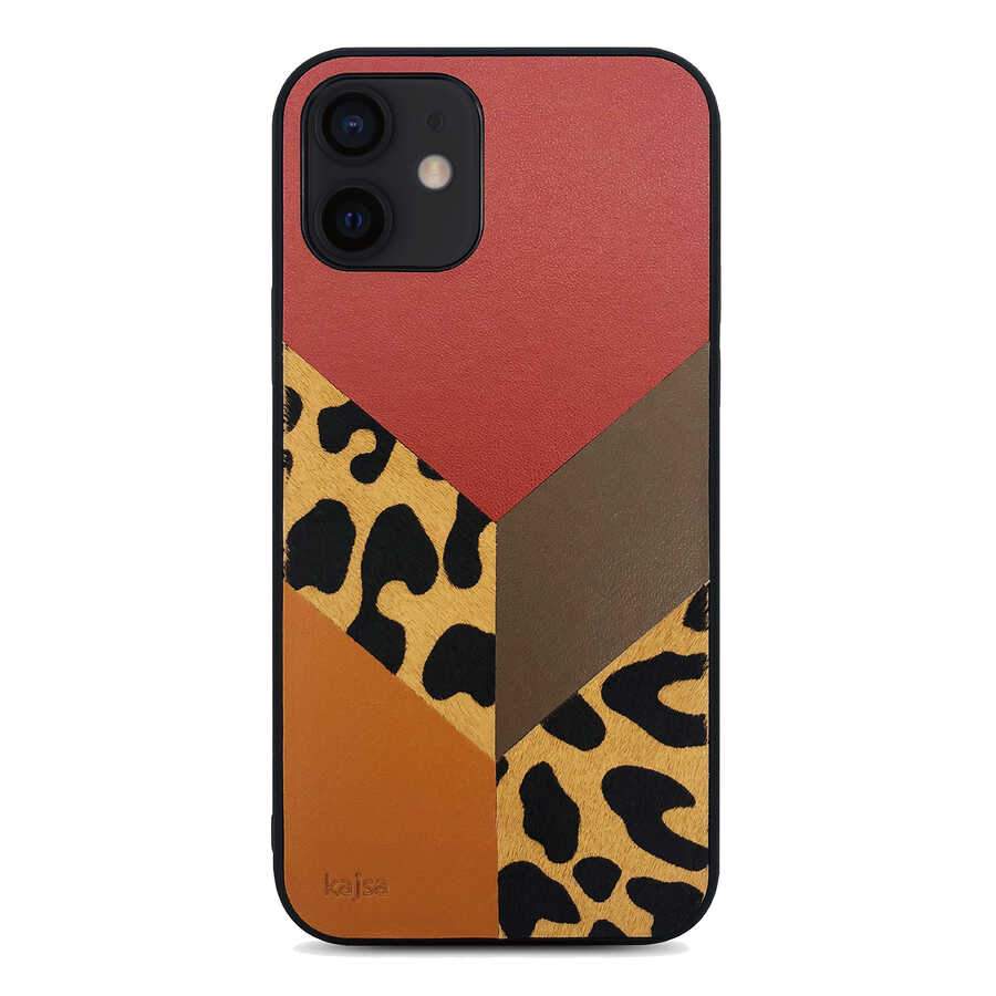 Apple%20iPhone%2012%20Kılıf%20Kajsa%20Glamorous%20Serisi%20Leopard%20Combo%20Kapak-Kırmızı