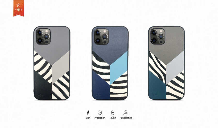 Apple%20iPhone%2012%20Kılıf%20Kajsa%20Glamorous%20Serisi%20Zebra%20Combo%20Kapak