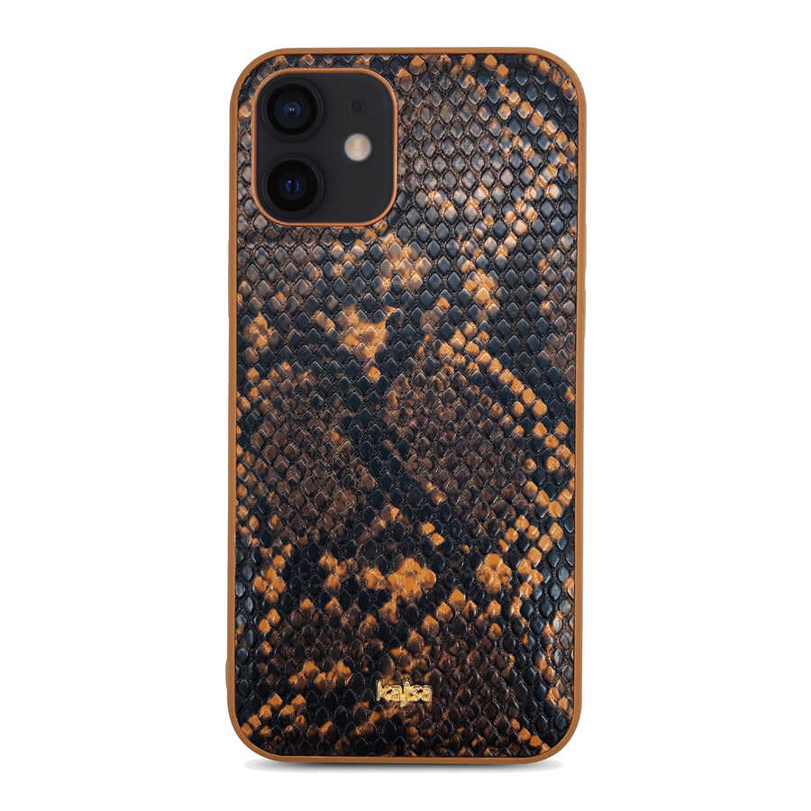 Apple%20iPhone%2012%20Kılıf%20Kajsa%20Glamorous%20Serisi%20Snake%20Pattern%20Kapak-Sarı