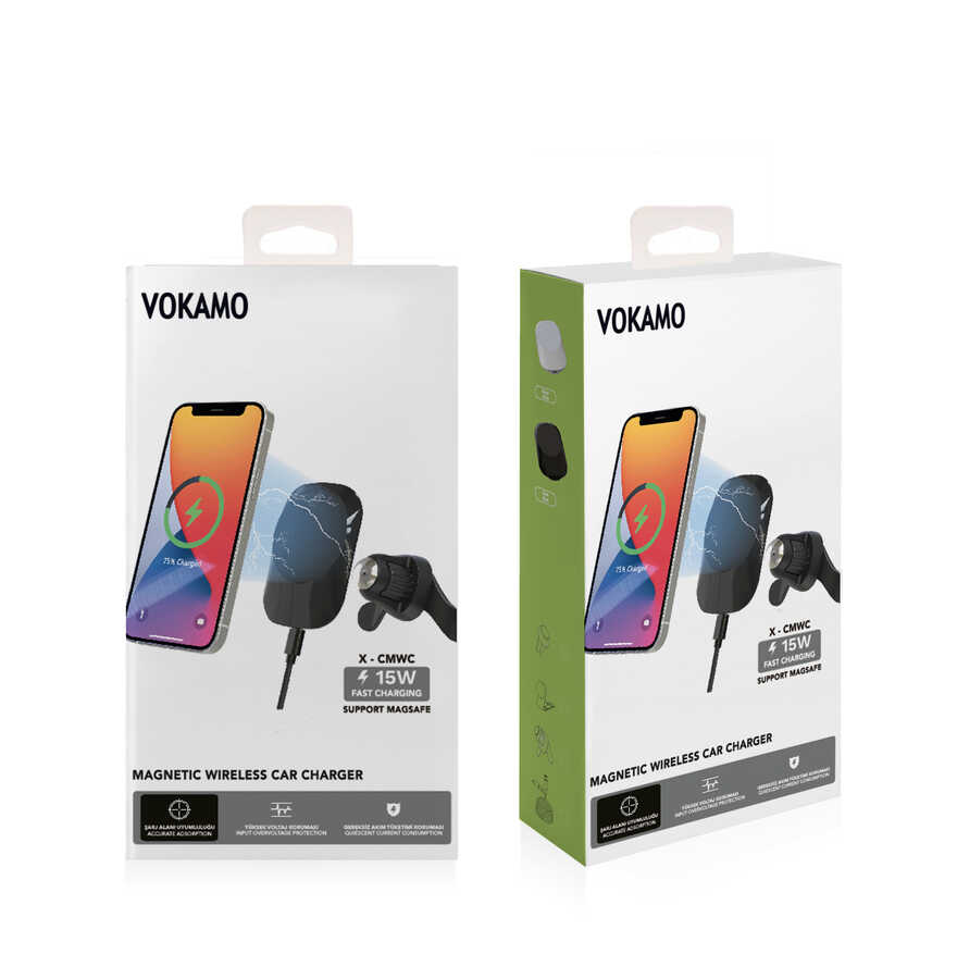 Vokamo%20WRL-01%20Mıknatıslı%20Kablosuz%20Şarj%20Araç%20Telefon%20Tutucu