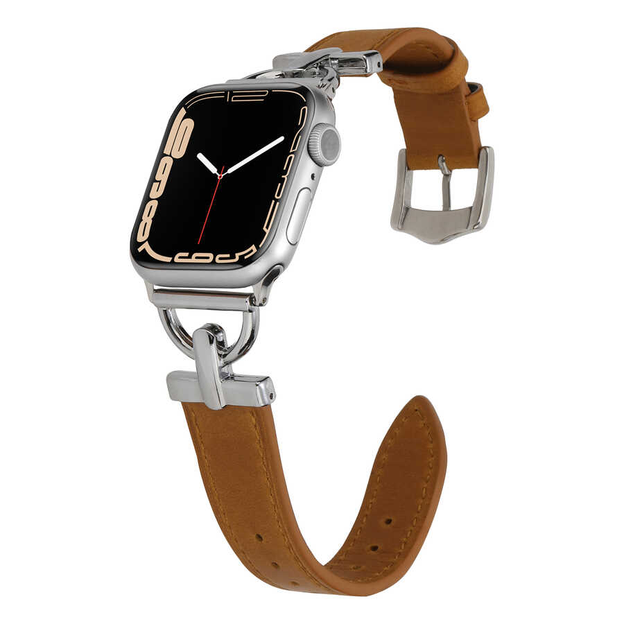 ​​​Apple%20Watch%207%2041mm%20KRD-53%20Deri%20Kordon-Kahverengi