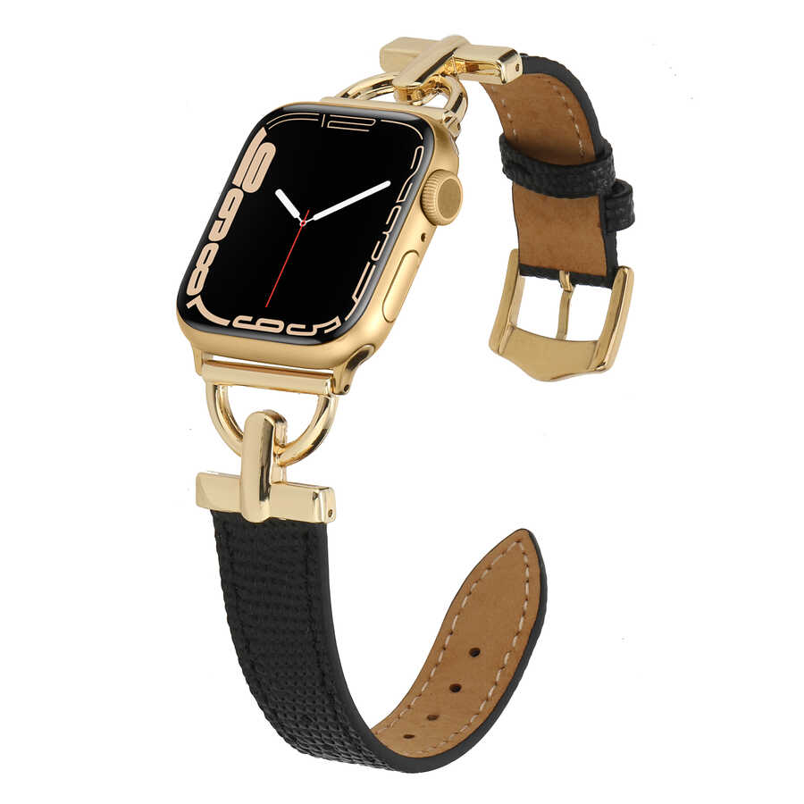 ​​​Apple%20Watch%207%2041mm%20KRD-53%20Deri%20Kordon-Siyah-gold