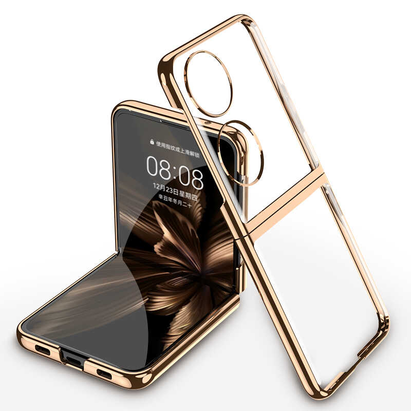 Huawei%20P50%20Pocket%20Kılıf%20Zore%20Kıpta%20Kapak-Gold