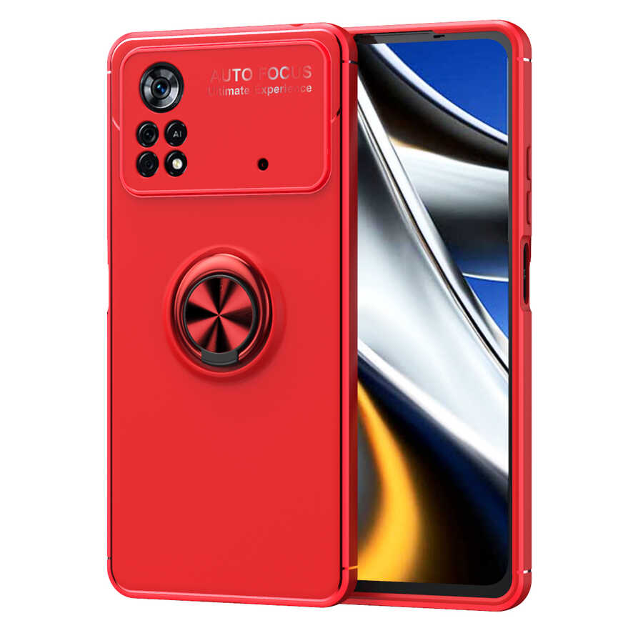 Xiaomi%20Poco%20M4%20Pro%204G%20Kılıf%20Zore%20Ravel%20Silikon%20Kapak-Kırmızı