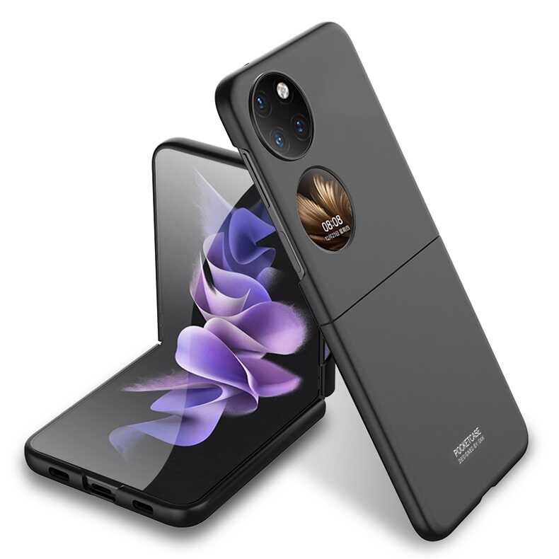 Huawei%20P50%20Pocket%20Kılıf%20Zore%20Sert%20Kıpta%20Kapak-Siyah