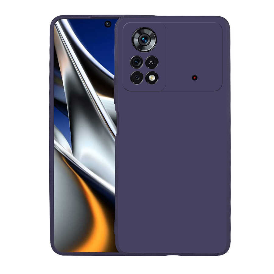 Xiaomi%20Poco%20X4%20Pro%205G%20Kılıf%20Zore%20Premier%20Silikon%20Kapak-Lacivert