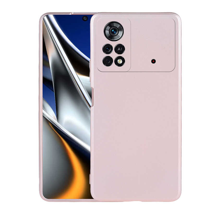 Xiaomi%20Poco%20X4%20Pro%205G%20Kılıf%20Zore%20Premier%20Silikon%20Kapak-Rose%20gold