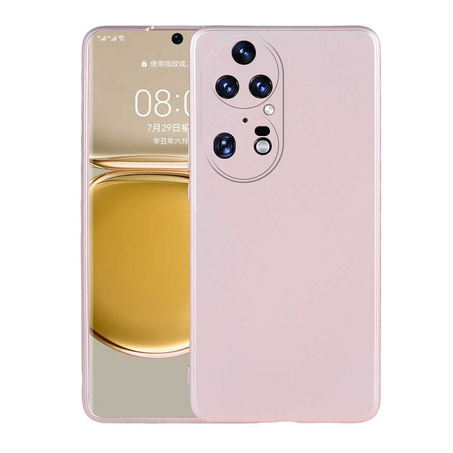 Huawei%20P50%20Pro%20Kılıf%20Zore%20Premier%20Silikon%20Kapak-Rose%20gold