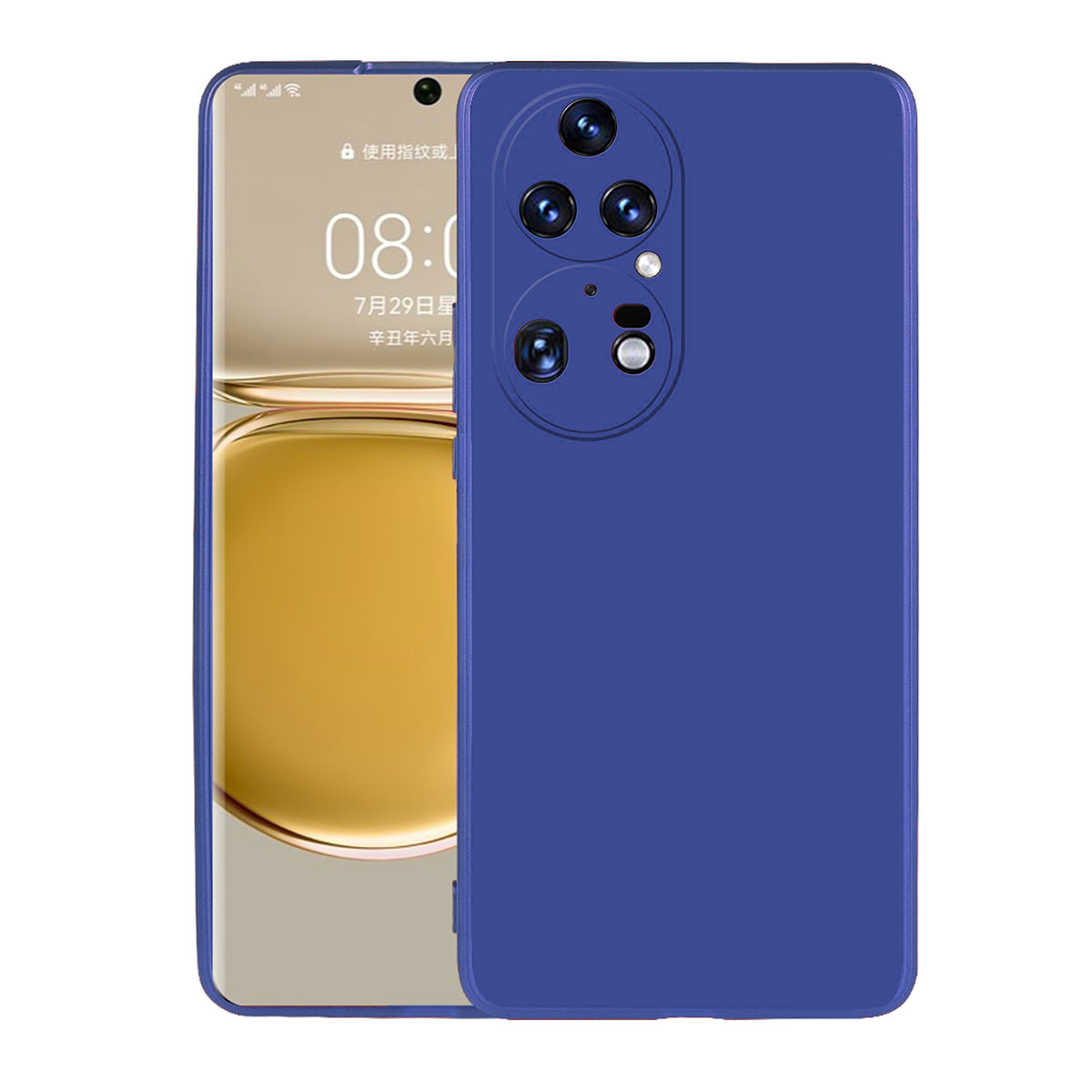 Huawei%20P50%20Pro%20Kılıf%20Zore%20Premier%20Silikon%20Kapak-Saks%20mavi