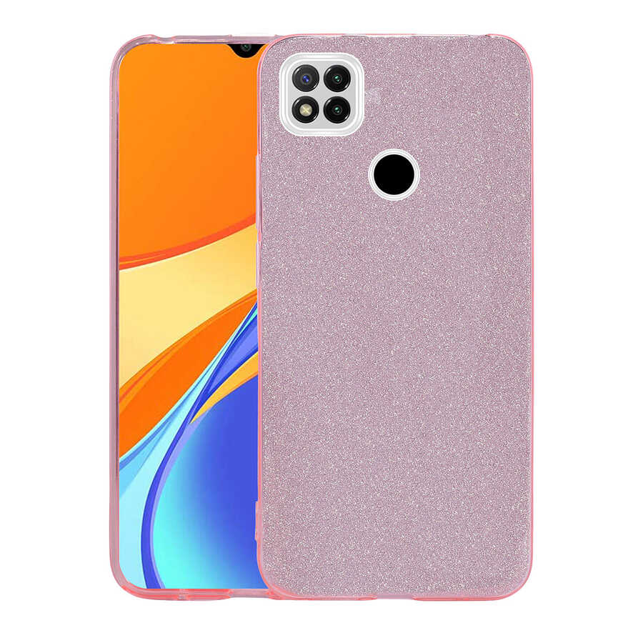 Xiaomi%20Redmi%209C%20Kılıf%20Zore%20Shining%20Silikon-Pembe