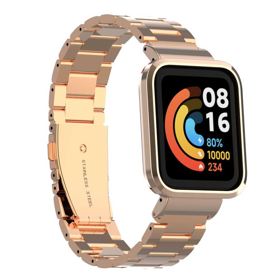 Xiaomi%20Redmi%20Watch%20(Mi%20Watch%20Lite)%20Zore%20KRD-60%20Metal%20Kordon-Rose%20gold