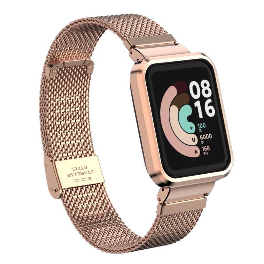 Xiaomi%20Redmi%20Watch%20(Mi%20Watch%20Lite)%20Zore%20KRD-59%20Metal%20Kordon-Rose%20gold