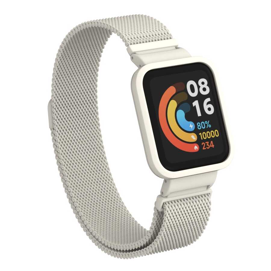 Xiaomi%20Redmi%20Watch%20(Mi%20Watch%20Lite)%20Zore%20KRD-58%20Metal%20Kordon-Gümüş