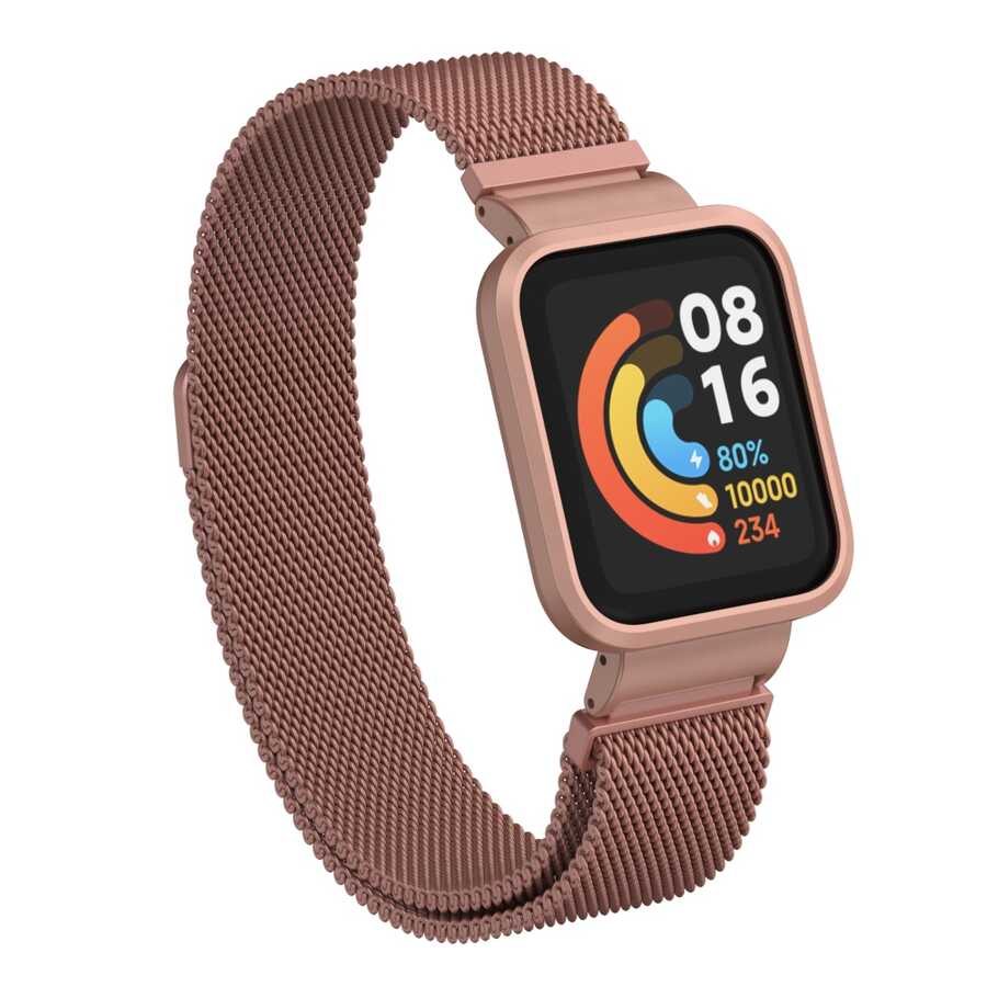 Xiaomi%20Redmi%20Watch%20(Mi%20Watch%20Lite)%20Zore%20KRD-58%20Metal%20Kordon-Pembe