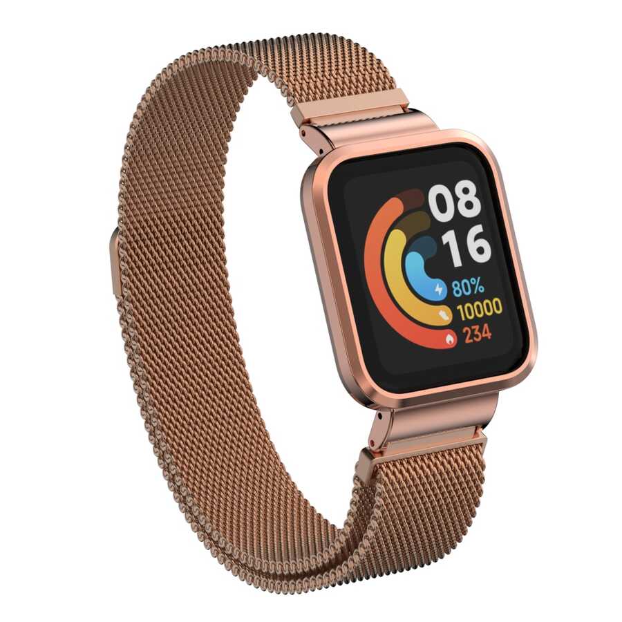 Xiaomi%20Redmi%20Watch%20(Mi%20Watch%20Lite)%20Zore%20KRD-58%20Metal%20Kordon-Rose%20gold