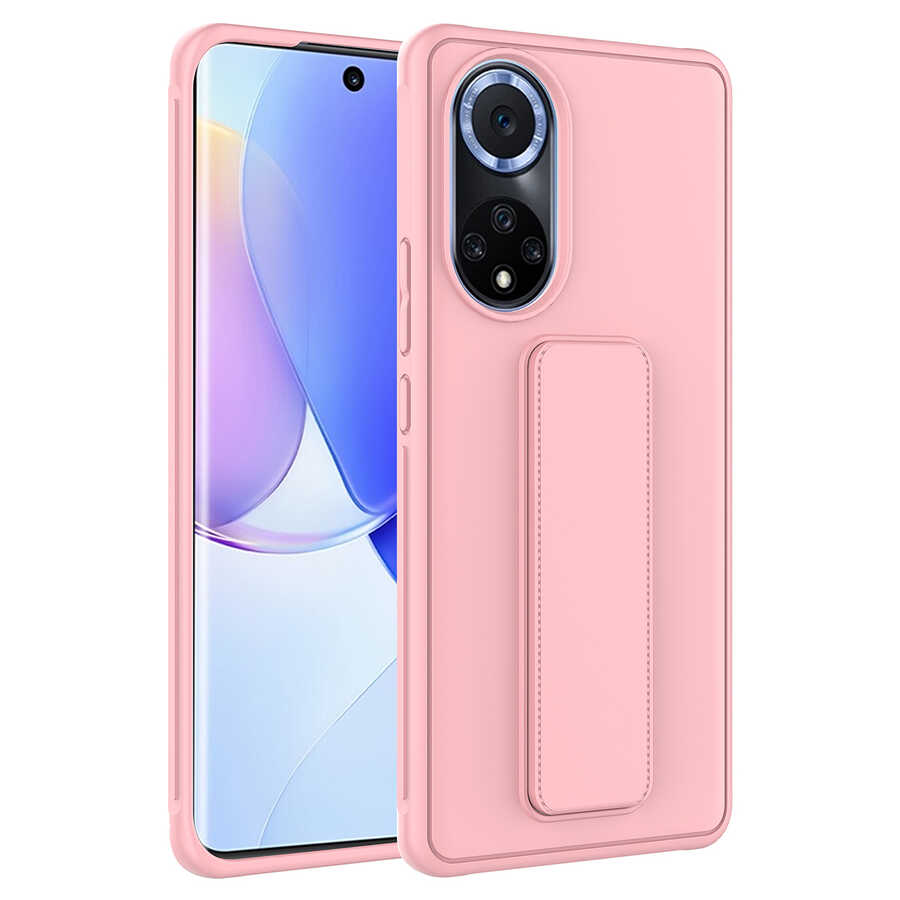 Huawei%20Nova%209%20Kılıf%20Zore%20Qstand%20Kapak-Pembe