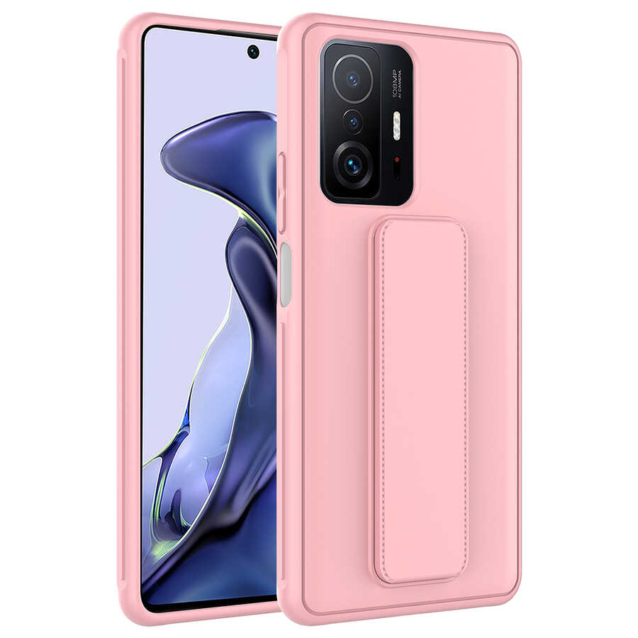 Xiaomi%20Mi%2011T%205G%20Kılıf%20Zore%20Qstand%20Kapak-Pembe