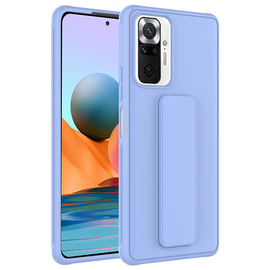 Xiaomi%20Redmi%20Note%2010%20Pro%20Kılıf%20Zore%20Qstand%20Kapak-Lila