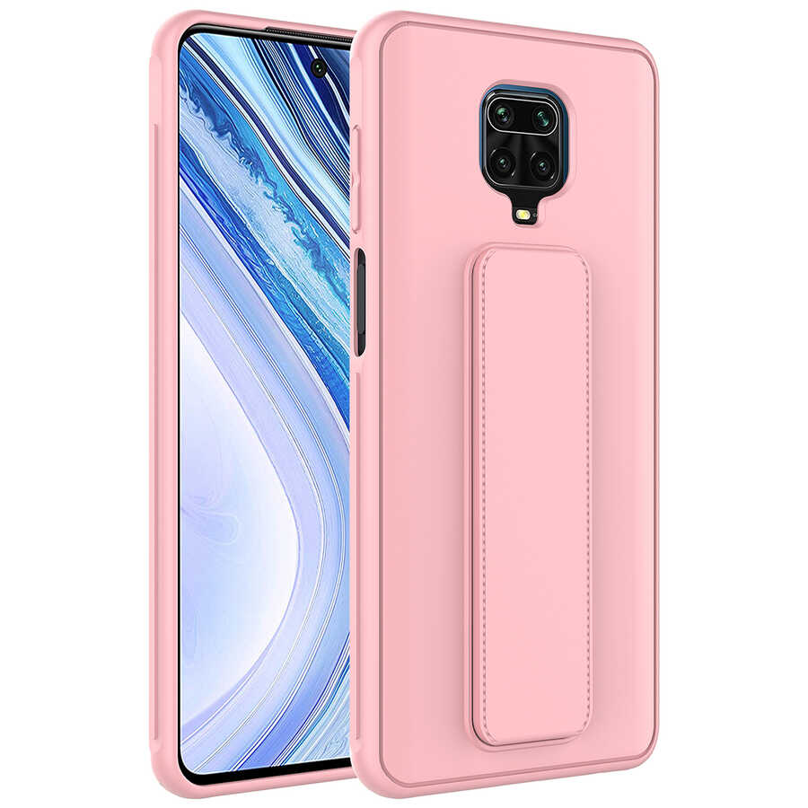 Xiaomi%20Redmi%20Note%209S%20Kılıf%20Zore%20Qstand%20Kapak-Pembe