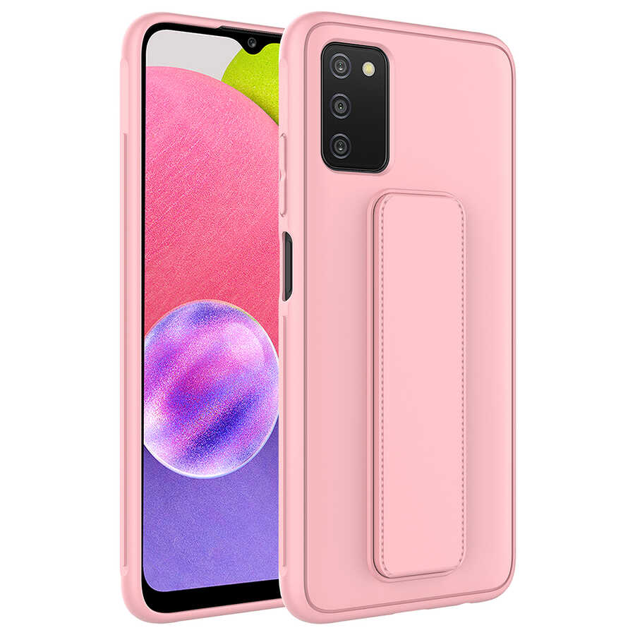 Galaxy%20A03S%20Kılıf%20Zore%20Qstand%20Kapak-Pembe