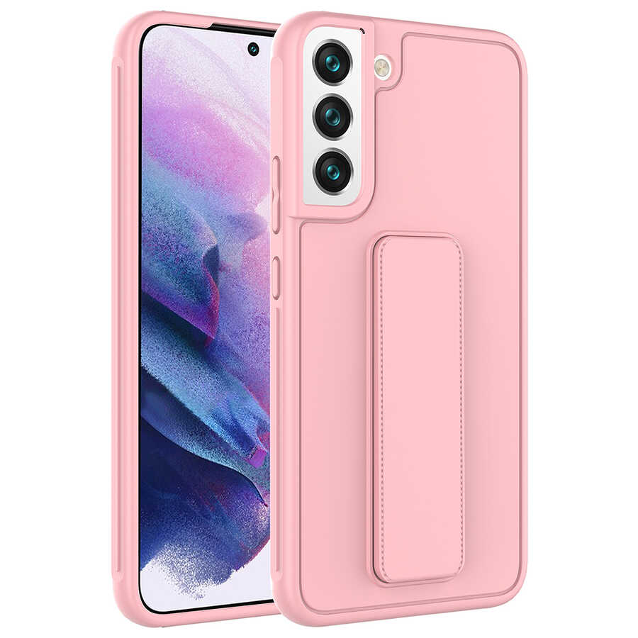 Galaxy%20S22%20Kılıf%20Zore%20Qstand%20Kapak-Pembe