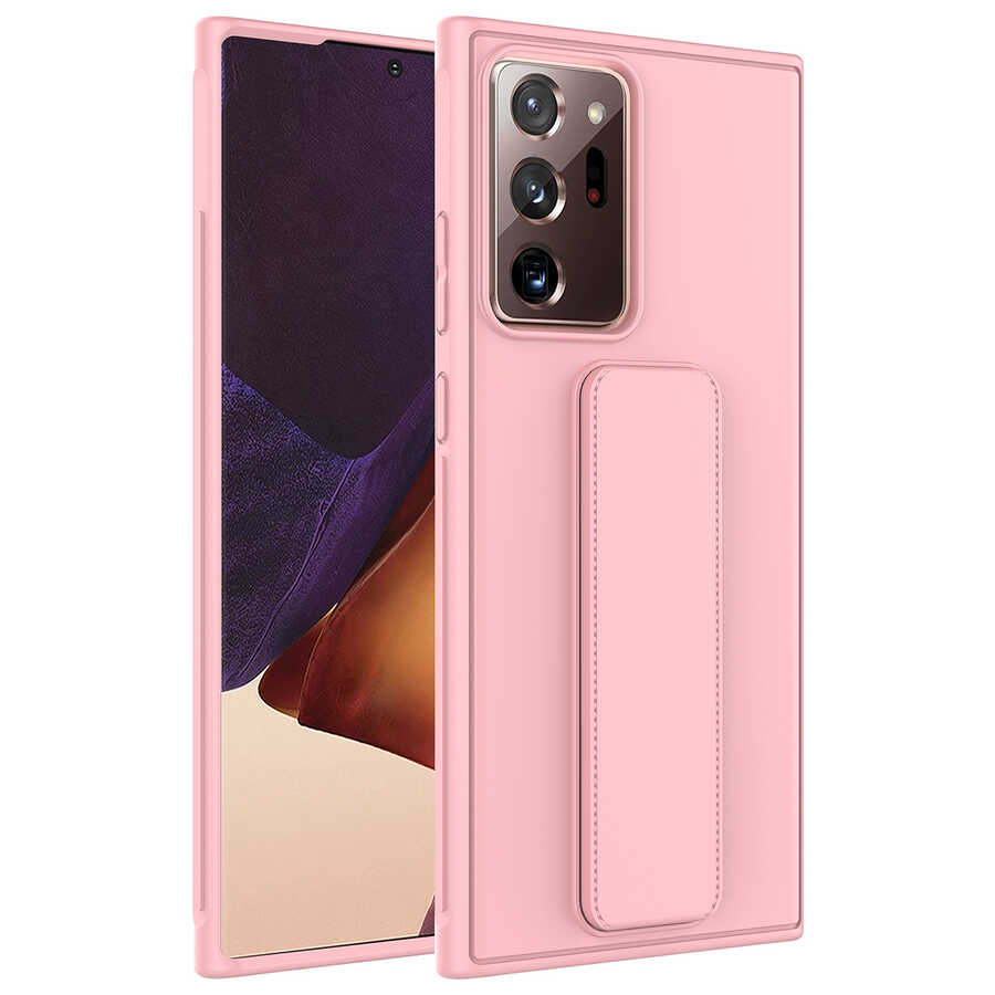 Galaxy%20Note%2020%20Ultra%20Kılıf%20Zore%20Qstand%20Kapak-Pembe