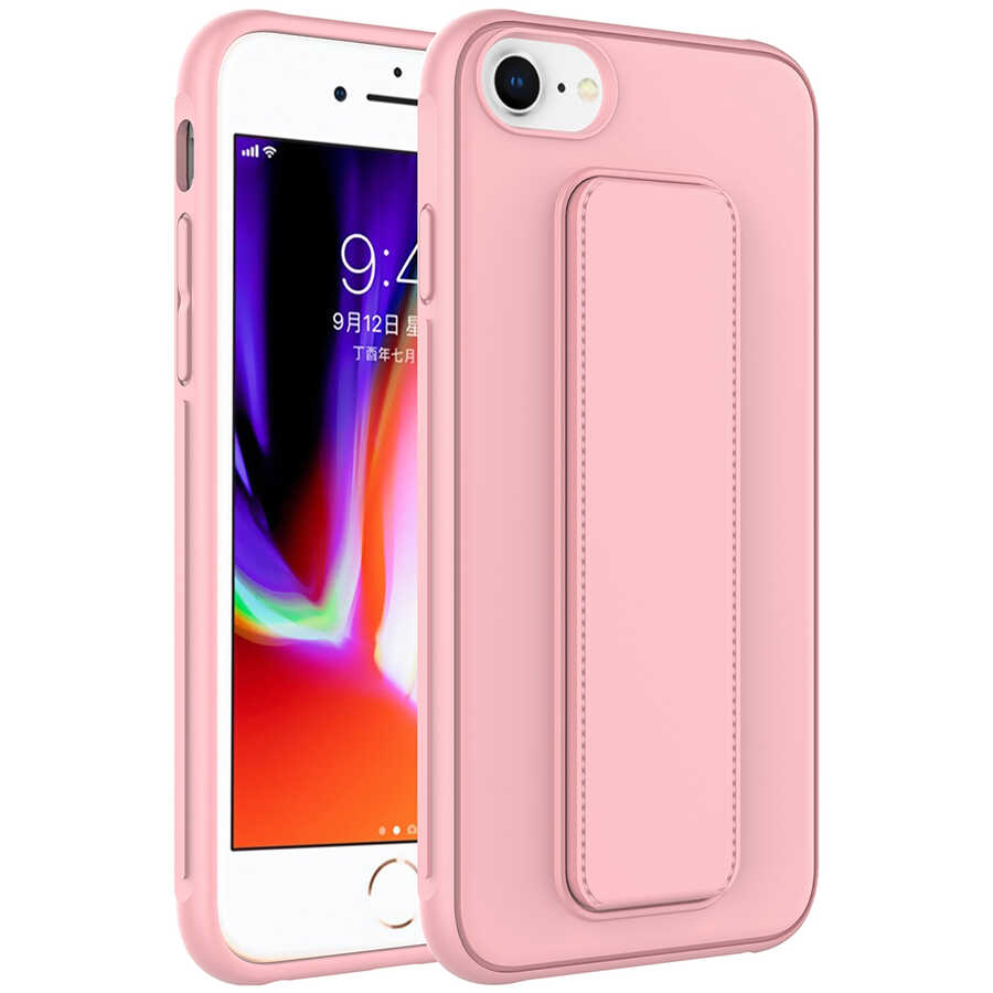 Apple%20iPhone%207%20Kılıf%20Zore%20Qstand%20Kapak-Pembe