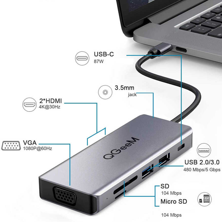 Qgeem%20QG-UH09%209%20in%201%20Usb%20Hub