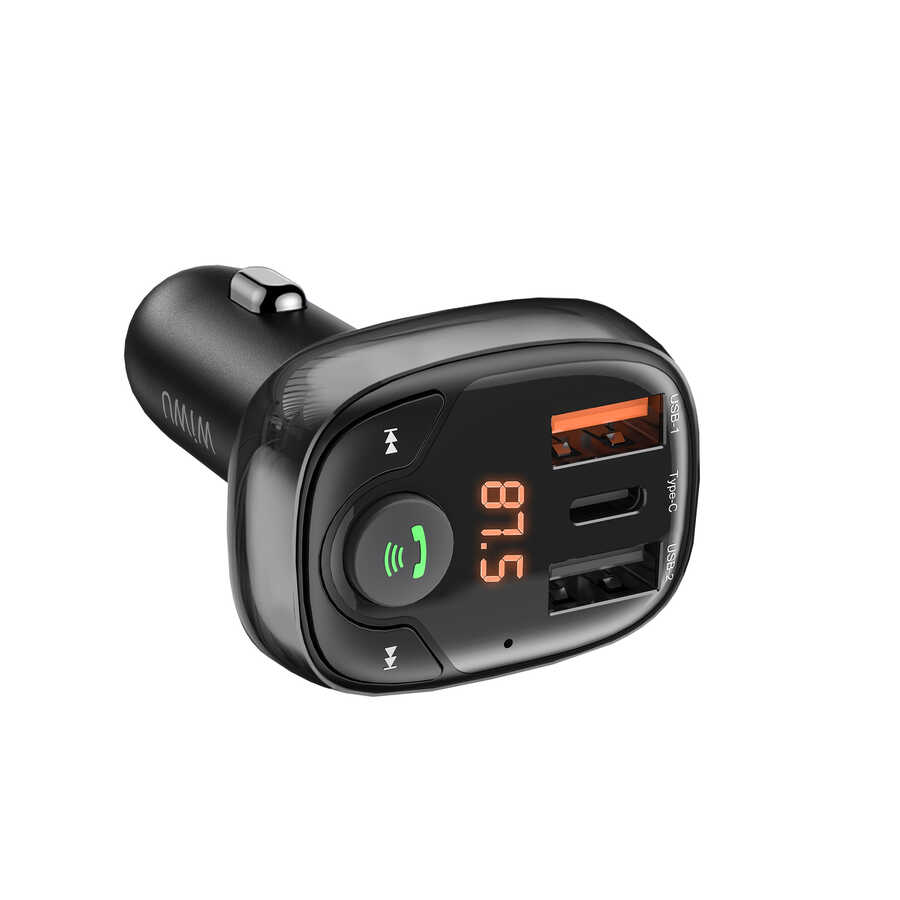 Wiwu%20PC600%2036W%20Hızlı%20Şarj%20Destekli%20Dijital%20Göstergeli%20Bluetooth%20FM%20Transmitter