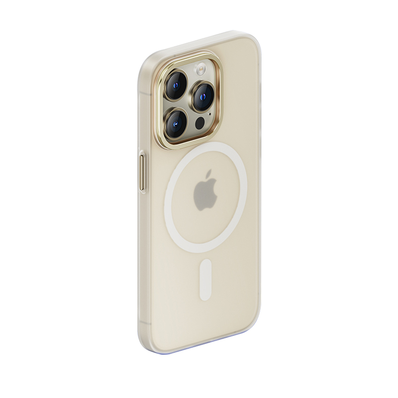 Apple%20iPhone%2014%20Pro%20Max%20Kılıf%20Wireless%20Şarj%20Destekli%20Benks%20Yeni%20Seri%20Magnetik%20Haze%20Kapak-Gold