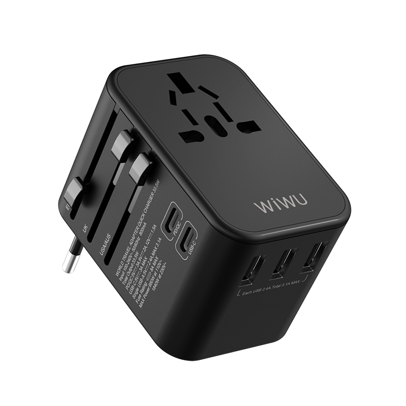 Wiwu%20UA-303%20Çoklu%20Universal%20TR/US/UK/AUS/EU%20Uyumlu%20Şarj%20Adaptörü%2033.5W