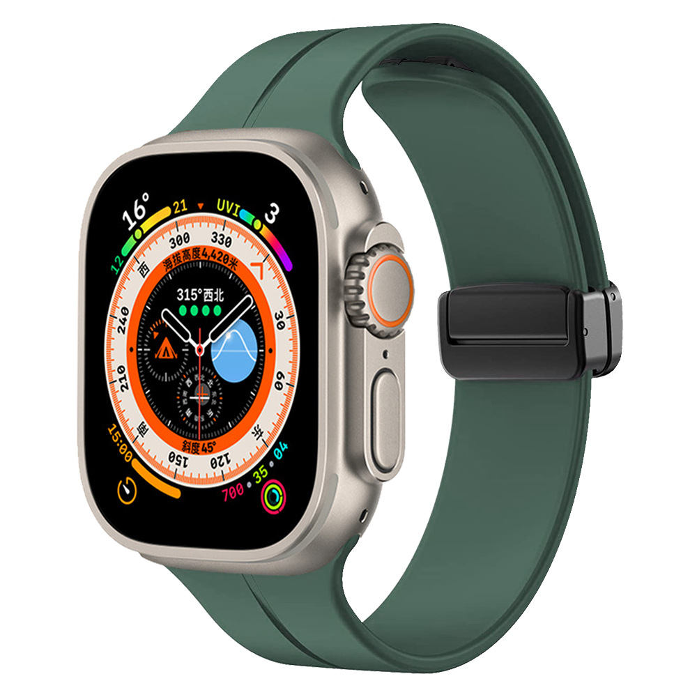 Apple%20Watch%20Ultra%2049mm%20Zore%20KRD-84%20Silikon%20Kordon-Koyu%20yeşil