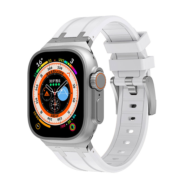 Apple%20Watch%2044mm%20Zore%20KRD-89%20Silikon%20Kordon-Beyaz