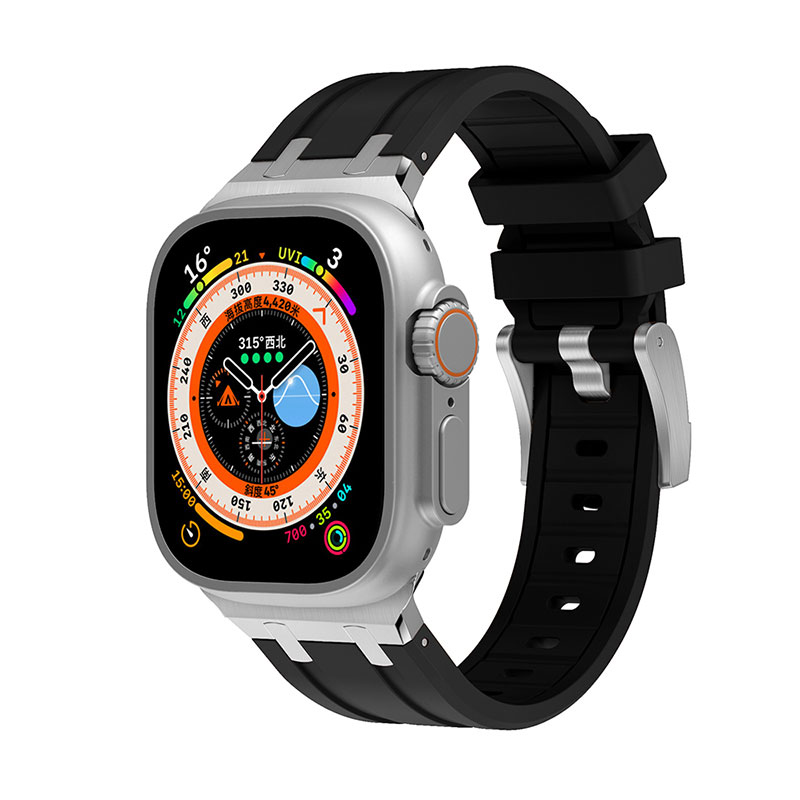 Apple%20Watch%2044mm%20Zore%20KRD-89%20Silikon%20Kordon-Siyah