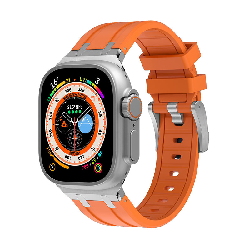 Apple%20Watch%20Ultra%2049mm%20Zore%20KRD-89%20Silikon%20Kordon-Turuncu