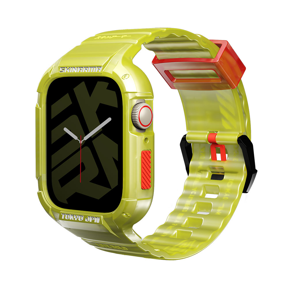 Apple%20Watch%207%2045mm%20SkinArma%20Saido%20Sert%20PC%20Kasa%20Koruyuculu%20Silikon%20Kordon