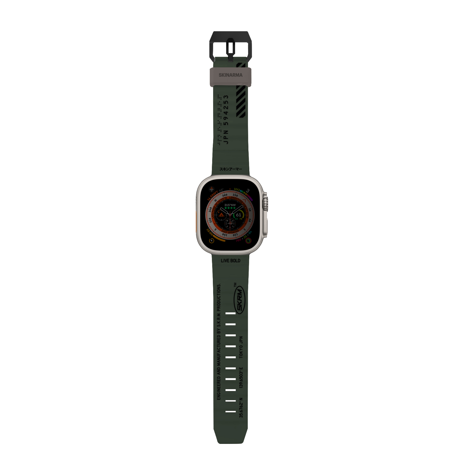 Apple%20Watch%2042mm%20SkinArma%20Shokku%20Silikon%20Kordon-Dark%20olive