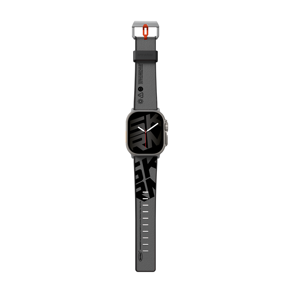 Apple%20Watch%20Ultra%2049mm%20SkinArma%20Spunk%20Serisi%20PU%20Deri%20Kordon-Gri